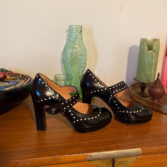 Robert Clergerie Paris black Mary Jane platforms - Picture 1 of 3